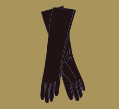 Dark brown leather gloves