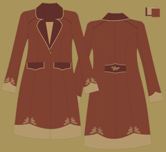 Woolen coat - Brown 2x cappuccino 