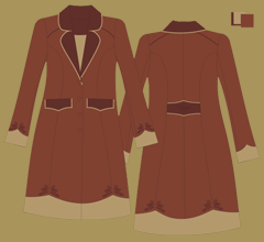 Woolen coat - Brown cappuccino brown