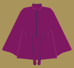 Woolen paletot - Raspberry - plum