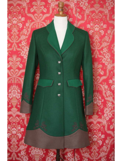 Woolen coat - Green green brown
