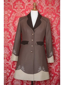 Woolen coat - Brown 2x cappuccino 