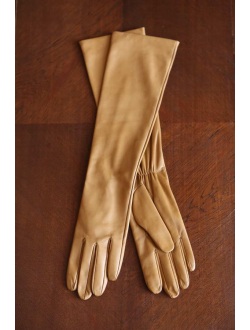 Caramel leather gloves
