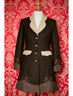 Woolen coat - Dark and milk chocolate cappuccino